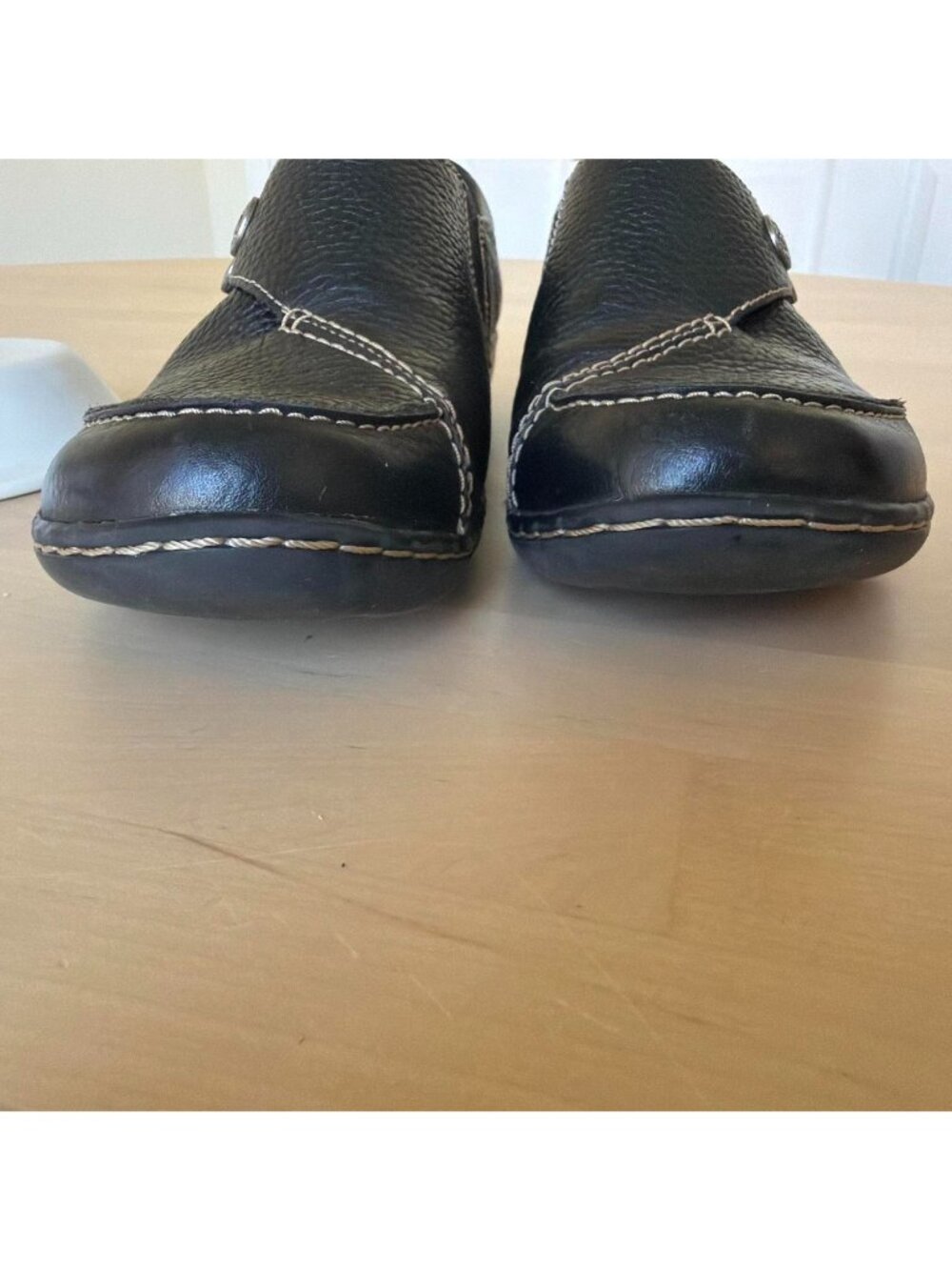 Clarks Collection Black Leather Slip On - Picture 4 of 5